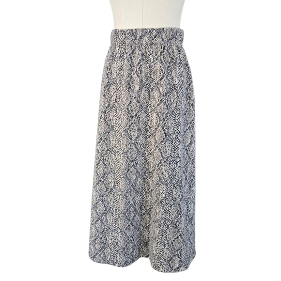 NWT Zara Snakeskin Patterned Knit Midi Skirt - Picture 1 of 5